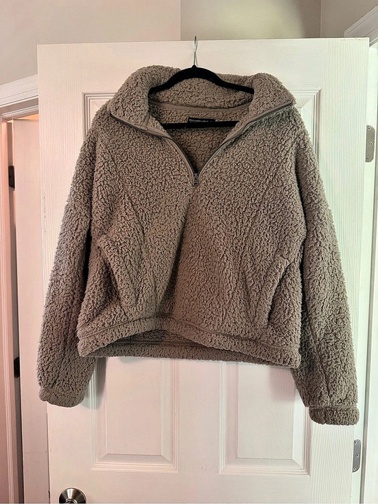 Abercrombie & Fitch Jackets & Blazers - Abercrombie & Fitch Soft A&F Sherpa Quarter-Zip Pullover